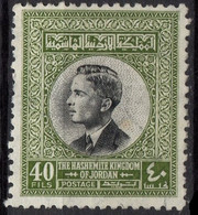 JORDAN/1959/MNG/SC#362/ KING HUSSEIN / 40f OLIVE GREEN - Jordanien
