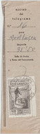 1957 - VIGNETTE COLEGIO DE HUERFANOS DE TELEGRAFOS Sur RECU De TELEGRAMME !! De CACERES => MONTLUCON (ALLIER) - Télégraphe