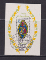 WEST BERLIN  -  1976 Christmas Miniature Sheet Used As Scan - Blocs