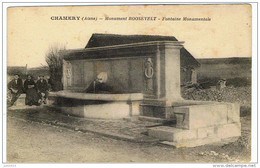 02- CHAMERY - Monument Américain Roosevelt WW1 Américains - Monuments Aux Morts