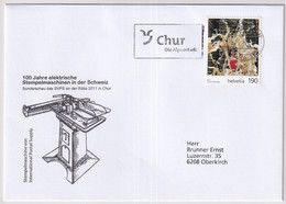 Zumstein 1409 / Mi. 2213 Auf Brief Mit Orts-Werbeflagge CHUR - DIE ALPENSTADT - Covers & Documents