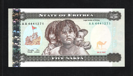 Erithrée, 5 Nakfa,1997 Issue - Erythrée