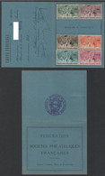 ERINNOPHILIE - CARTE FEDERALE - BETHUNE / ENTRE 1945 & 1952 - 6 VIGNETTES SUR CARTE (ref 7760a) - Lettres & Documents