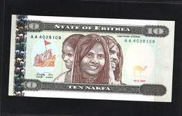 Erithrée, 10 Nakfa, 1997 Issue - Erythrée
