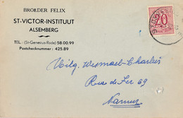 ALSEMBERG   - BUSINESS CARD - ST.VICTOR INSTITUT    - 2 SCANS - Beersel