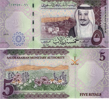 SAUDI ARABIA       5 Riyals       P-38b       2017 / AH1438         UNC - Saudi-Arabien