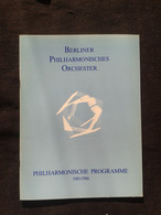 WALTER KLIEN PIANISTE KLAVIER PIANIST VACLAV NEUMANN CONDUCTOR DIRIGENT BERLINER ORCHESTER CONCERT PROGRAMME PROGRAM - Programme