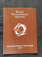 BRIGITTE ENGERER PIANISTE KLAVIER PIANIST LOPEZ COBOS CONDUCTOR DIRIGENT BERLINER ORCHESTER CONCERT PROGRAMME PROGRAM - Programme