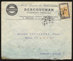 ENVELOPPE / MADAGASCAR / TANANARIVE POUR CLERMONT FERRAND FRANCE / 1930 / PNEU BERGOUGNAN BANDAGE PLEIN - Cartas & Documentos