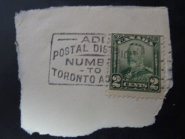 CANADA 1928/29  Oblitéré Sur Papier - Oblitérés
