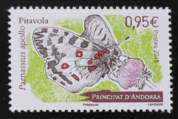 ANDORRE FR 2015 N°774 NEUF* - 0.95€ NATURE - FAUNE/PAPILLON APOLLON - MH - COT. 3€ - Unused Stamps
