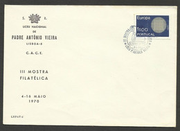 Portugal Cachet Commémoratif  Expo Philatelique École Père António Vieira 1970 Event Postmark School Philatelic Expo - Flammes & Oblitérations
