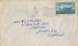 48566. Carta ALBERT CITY (Iowa) 1949 To London. Swedish Pioneer - Covers & Documents