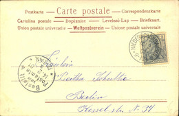 KLASSISCHE BERLIN - STEMPEL:  "NIEDERSCHÖNHAUSEN" K1 Auf Ansichtskarte 1901 - Marcofilie - EMA (Print Machine)