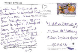 ANDORRE  -  TIMBRE N° 550  -   FESTIVAL DE ZAZZ  - 2001  -  SUR CP - Lettres & Documents