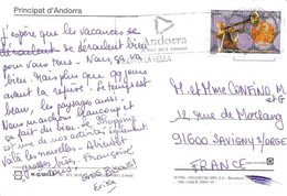 ANDORRE  -  TIMBRE N° 550  -   FESTIVAL DE ZAZZ  - 2001  -  SUR CP - Brieven En Documenten