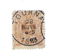 Oblitération Centrale "Tournai" Sur 5 Centimes. - 1866-1867 Coat Of Arms