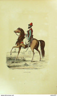 Militaria JANISSAIRE Turc à Cheval XIXº S. - Prints & Engravings