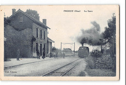 CPA 60 Froissy La Gare Et Le Train Tramway - Froissy