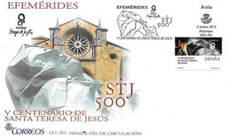 FDC - CENTENARIO SANTA TERESA JESUS - AÑO 2015 - Nº EDIFIL 4930 - FDC