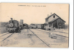 CPA 60 Lassigny La Gare Et Le Train Tramway - Lassigny