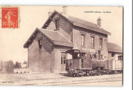 CPA 60 Lassigny La Gare Et Le Train Tramway - Lassigny