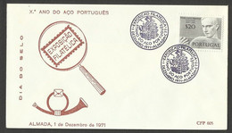 Portugal Cachet Commémoratif  Expo Philatelique Aciérie Portugais Almada 1971 Event Pmk Philatelic Expo Portuguese Steel - Postal Logo & Postmarks