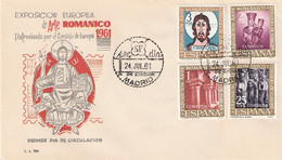 FDC - ARTE ROMANICO - AÑO 1961 - Nº EDIFIL 1365-68 - FDC