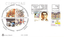 FDC - CIENCIAS - AÑO 2000 - Nº EDIFIL 3709-10 - FDC