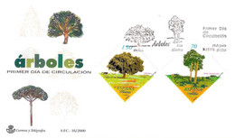 FDC - ARBOLES - AÑO 2000 - Nº EDIFIL 3717-18 - FDC