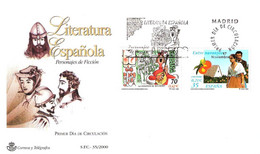 FDC - LITERATURA ESPAÑOLA - AÑO 2000 - Nº EDIFIL 3772-73 - FDC