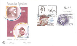 FDC - PERSONAJES POPULARES - AÑO 2001 - Nº EDIFIL 3783-84 - FDC