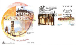 FDC - ANIVERSARIOS - AÑO 2002 - Nº EDIFIL 3892-93 - FDC