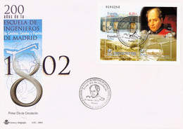 FDC - ESCUELA INGENIEROS CAMINOS - AÑO 2003 - Nº EDIFIL 3967 - FDC