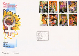 FDC - LA MUJER Y LAS FLORES - AÑO 2003 - Nº EDIFIL 4003-10 - FDC