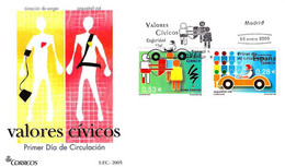 FDC - VALORES CIVICOS - AÑO 2005 - Nº EDIFIL 4150-51 - FDC