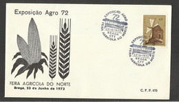 Portugal Cachet Commémoratif  Foire Agricole Braga 1972 Event Postmark Agricultural Fair - Postembleem & Poststempel