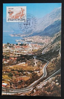 YUGOSLAVIA 1983, 80 Years Of First Postal Car In Montenegro 1903-1983, Maximum Card  FDC  4/37 - Cartes-maximum