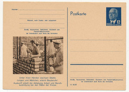 ALLEMAGNE - Entier (CP) 12pf Präsident Wilhelm Pieck, Unter Ihren Händen Wachsen Stâdte ..., Neuve - Postkarten - Ungebraucht