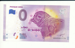 Billet Touristique 0 Euro - PHOQUE GRIS - 2020-2 - UEKE - N° 1176 - Autres & Non Classés