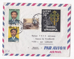Envelope Ethiopie 1973 Ou 1976 Pour Le Hameau De Villemagne Par Lagrasse 11200 Aude - Ethiopië