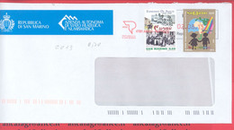 SAN MARINO 2013 - St.Post.090 - Busta Ordinaria Affrancatura Con 2v. In € 0,70 - Vedi Descrizione - - Lettres & Documents