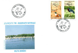 Romania 1999, FDC, Danube Delta, Birds - Briefe U. Dokumente