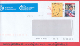 SAN MARINO 2013 - St.Post.093 - Busta Ordinaria Affrancata Con 2v. In € 0,70 - Vedi Descrizione - - Brieven En Documenten