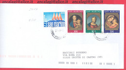 SAN MARINO 2013 - St.Post.092 - Busta Ordinaria Affrancata Con 2v. In Lire 1400 - Vedi Descrizione - - Briefe U. Dokumente