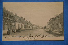 Pecq 1902: Rue De Tournay Animée - Pecq