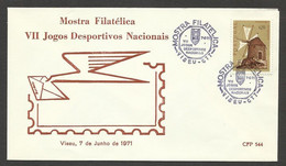 Portugal Cachet A Date Expo Philatelique Viseu 1971 Event Postmark Philatelic Expo - Postal Logo & Postmarks