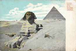 Pays Div -ref CC467- Egypte - Egypt - Le Sphinx Et La 2eme Pyramide -chefren - - Sphynx