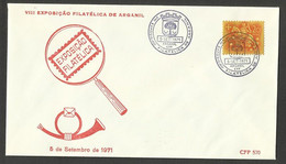 Portugal Cachet Commémoratif  Expo Philatelique 1971 Arganil Event Postmark Philatelic Expo - Postal Logo & Postmarks