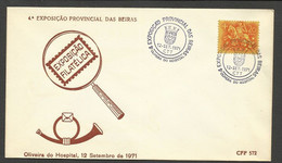 Portugal Cachet Commémoratif  Expo Philatelique Beiras 1971 Oliveira Do Hospital Event Postmark Philatelic Expo - Maschinenstempel (Werbestempel)